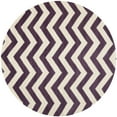 thumbnail image 3 of SAFAVIEH Chatham Jake Zigzag Stripes Wool Area Rug, Purple/Ivory, 9' x 9' Round, 3 of 9