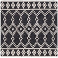 thumbnail image 2 of SAFAVIEH Abstract Torrey Geometric Wool Area Rug, Black/Ivory, 6' x 6' Square, 2 of 12