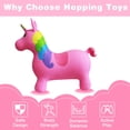 thumbnail image 2 of Unicornio Bouncy Horse HotMax para niños de 2 años con bomba rosa, 2 of 7