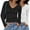 White+black, variant on Zeagoo V Neck Long Sleeve Shirts for Women 2025 Slim Fitted Going Out Tops Basic Fall Winter Tee 2 Pack