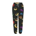 thumbnail image 4 of Cavosen Halloween Women's Sweatpants Pull on with Pockets Pumpkin Face Print Wide Leg Pants Sweatpants Long Pants Casual Loose Drawstring Elastic Waist Ankle Length Trouser Joggor Festival M, 4 of 6