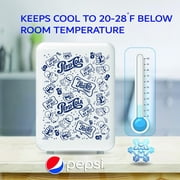 Pepsi Wheeled MIS150PEP Corded Electric Plastic 4 liters Mini Personal Fridge Cooler