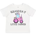 thumbnail image 3 of Inktastic Grandpa's Little Farmer- Pink Tractor and Flowers Boys or Girls Toddler T-Shirt, 3 of 5