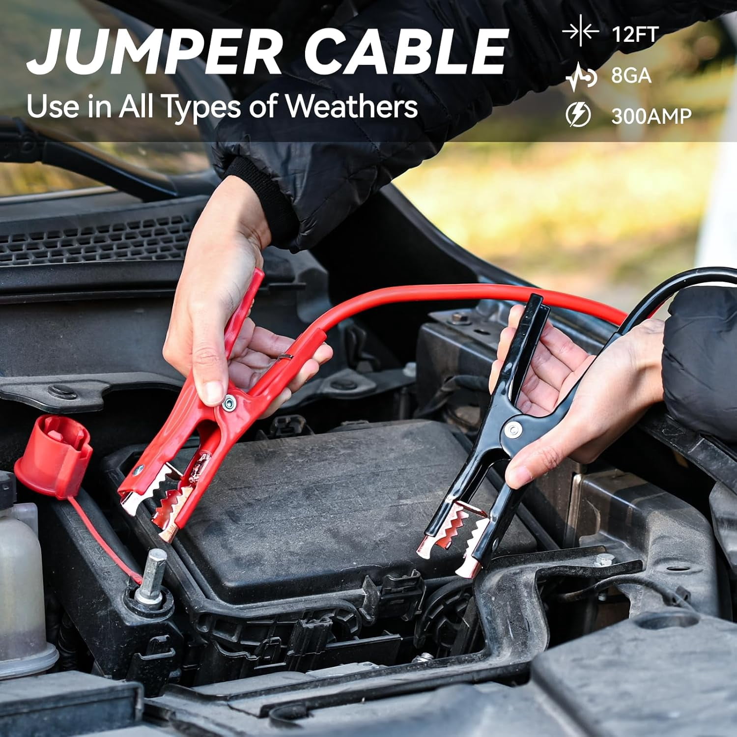 VCANENERGY 86-Piece Car Emergency Kit with Jumper Cables, First Aid Kit & Detachable Snow Shovel for Roadside Assistance & Winter Travel