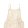 thumbnail image 2 of Qiylii Baby Girls Lace Romper, Sleeveless Strap Embroidery Backless Jumpsuit, 2 of 5