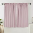 thumbnail image 4 of CUH Single Curtain Panel Half Window Curtain Short Bathroom Curtain Cafe Tier Kitchen Scarf Door Window Drape 19#Pink W:52"xL:24", 4 of 8