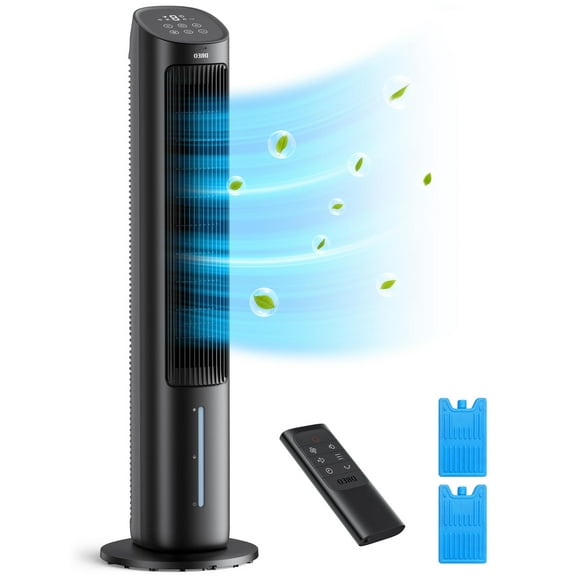 Dreo Icewind Polipropileno Interior,Verano,Sala de estar,Dormitorio,Oficina Hec001 Control remoto independiente Sin cuchillas,Oscilante,Control remoto,Temporizador,Enfriador de aire en modo de suspens