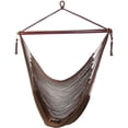 thumbnail image 1 of Sunnydaze Caribbean Style Extra Large Hanging Rope Hammock Chair Swing for Backyard and Patio - Mocha, 1 of 10