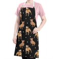 thumbnail image 5 of Pitbull Dog and Footprint Apron-Garden Aprons for Women with Pockets-Cotton Linen Waterproof Kitchen Cooking Gardening Aprons Adjustable for Kitchen,Cooking,BBQ and Salon 33x27 Inch, 5 of 7