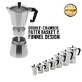thumbnail image 2 of Aluminum Italian Espresso Coffee Stovetop Maker Pot Percolator, 2 of 6
