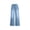 Casual Blue, variant on Women's Spring Fall Vertical Seam Wide Leg Denim Jeans, Button Fly High Waist Full Length Colored Denim Bottoms with Side Pockets for Women, Women's Blue, Sizes S-2XL