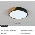 thumbnail image 5 of Lámpara de techo LED moderna para áreas interiores, lámpara ultrafina de roble y hierro no regulable con pantalla acrílica, montaje empotrado minimalista de madera para sala de estar, cocina,, 5 of 5