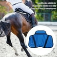 thumbnail image 3 of Eigraketly Almohadilla para sillín de montar, cubierta de asiento ecuestre gruesa absorbente de golpes, equipo de cojín de sudor corporal de Cuidado ecuestre y deportes Azul, 3 of 6