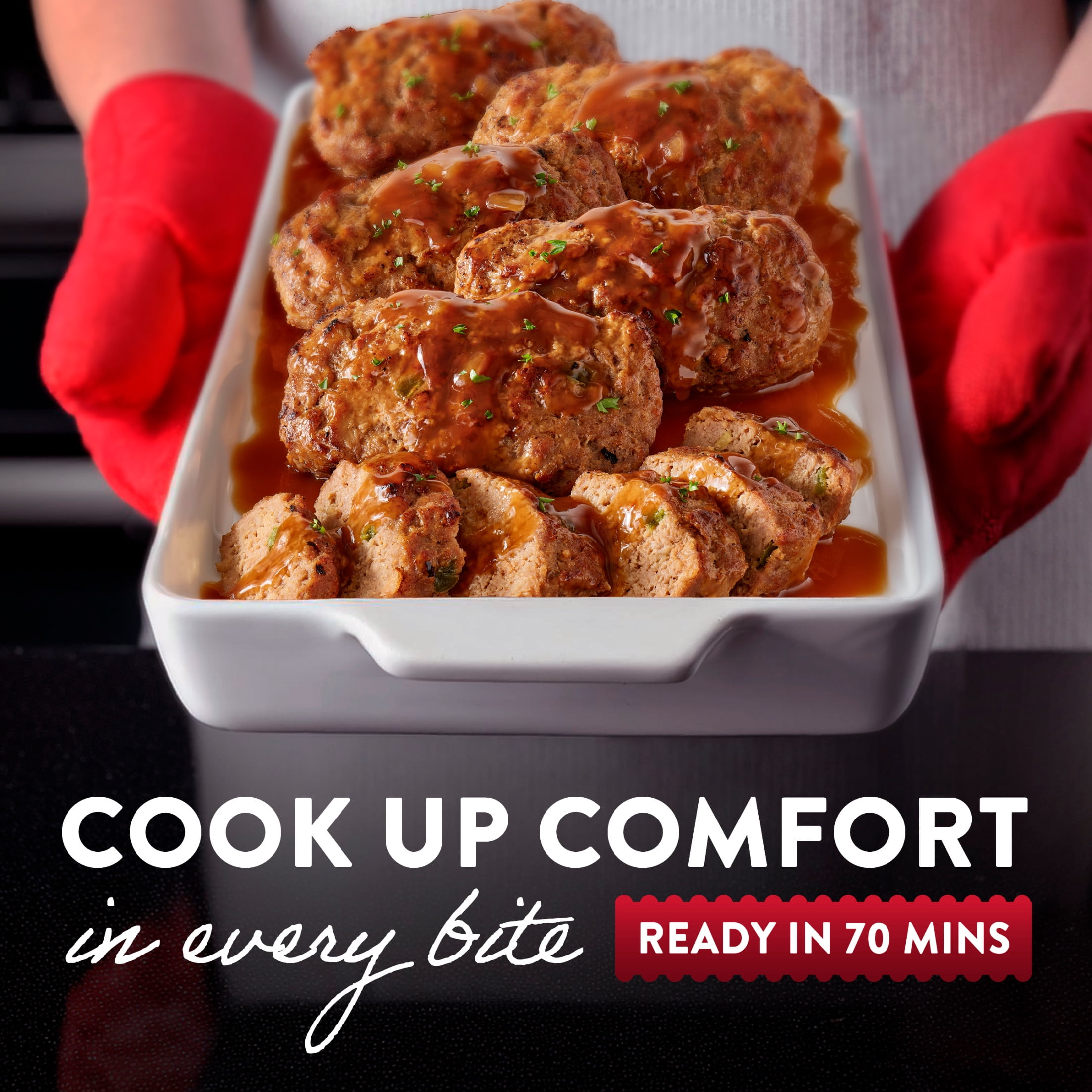 Stouffer’s Frozen Dinner Meatloaf, Family Size, Meatloaf Frozen Meal, Easy Family Meal