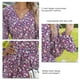 thumbnail image 4 of Vestido de manga larga vestido plisado diseño de amarre cuello en V patrón floral de un solo pecho para la escuela ANGGREK Otros, 4 of 6