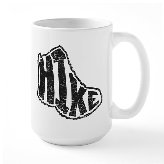 CafePress - Hike Boot - 15 oz Ceramic Large White Novelty Mug