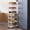 White-slim Cart, variant on 6 Tier Slim Storage Cart with Wheels, 10" D Rolling Storage Cart for Small Space, Metal Narrow Spice Cabinet Mobile Shelving Unit Organizer with Handle for Kitchen, Laundry - Black