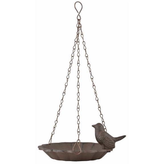 Esschert Design FB378 Cast Iron Hanging Bird Bath and Feeder 6 Inch