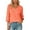 Orange, variant on MIXUE Boho Tops For Women Autumn Winter Solid Color V Neck Long Sleeve Trendy Casual Pullover Shirts For Women T Shirts Daily-Wear,Orange,L
