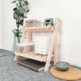 thumbnail image 4 of Multifunctional Wooden Plant Stand | Foldable Succulents & Flower Display Rack | 13.78x13.78x6.69 Inch Storage Shelf for Living Room Balcony Decor, 4 of 6