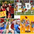 thumbnail image 5 of NOGIS 4 Pcs Cheerleading Pom Poms Bulk Cheer Pom Poms Sets Metallic Foil Fun Spirited Cheer with Plastic Handles, Cheerleader Pom Poms for Kids Adults Sports Match Cheering Squad (Red, Gold), 5 of 7
