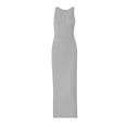 thumbnail image 6 of JGGSPWM Women's Plus Size Bodycon Tank Dress Deep V-neck Sleeveless Casual Long Maxi Dresses Party Club Beach Sundresses Gray XL, 6 of 6