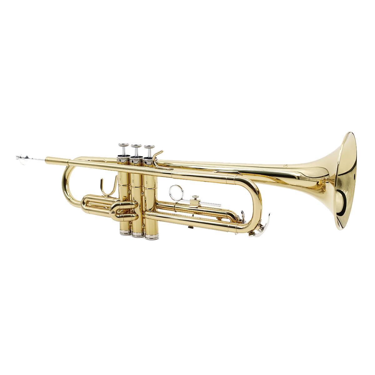 StarQuest Bb Trumpet .460” Bore High-Precision Nickel-Plated Valves, Ideal for Students and Experienced Musicians, Complete with Hard Case & Accessories