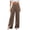 Khaki07, variant on Athletic Shorts for Women Solid Fake Cotton Linen Double Button Zip Fly High Waist Wide Leg Full Length Palazzo Trousers with Front Slant Pockets Pants for Women