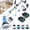 2-White/1500 RPM, variant on Amiluo Electric Spin Scrubber, 1500 RPM Cordless Bathroom Cleaning Brush with 4000 mAh Large Battery, 8 Replaceable Heads, Extension Handle & Display, Power Scrubber for Shower/Floor/Tub