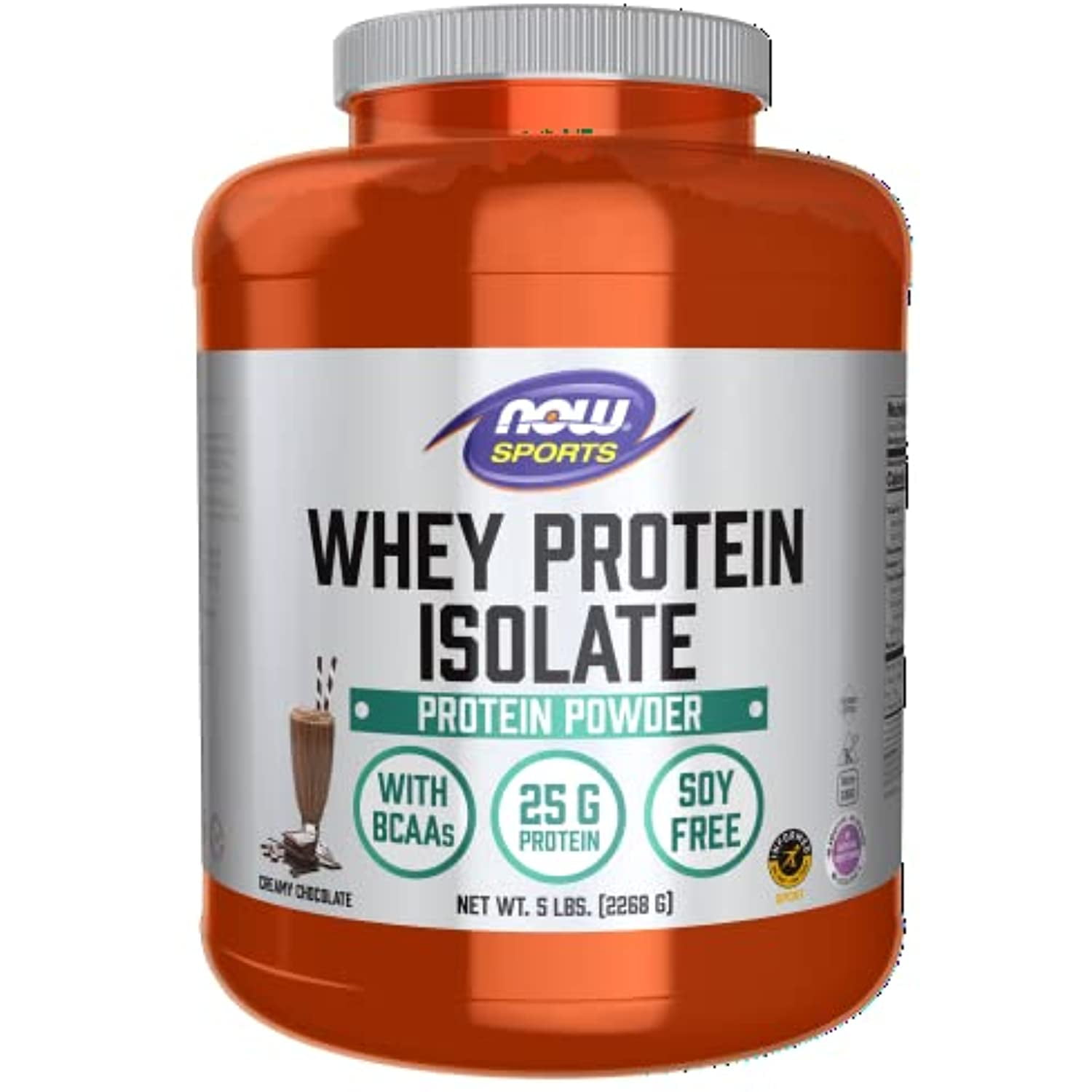 Now Sports Nutrition, Whey Protein Isolate, 25 G With Bcaas, Creamy