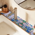 thumbnail image 2 of Yayeee Faucet Mat for Kitchen Sink 30" Diatomite Long Splash Guard Pad, Floral Window, 2 Pack, 2 of 7
