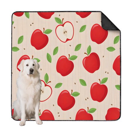 Large 72 x72 Colorful Fruits Washable Pee Pads Reusable Dog Pee Pads with Non-Slip Backing for Indoor Training and Accidents
