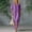 Purple, variant on HOMBOM Dresses for Women Summer Beige Dress Long Cotton Linen 3/4 Sleeve Side Slit Ladies A-Line Dress Vacation