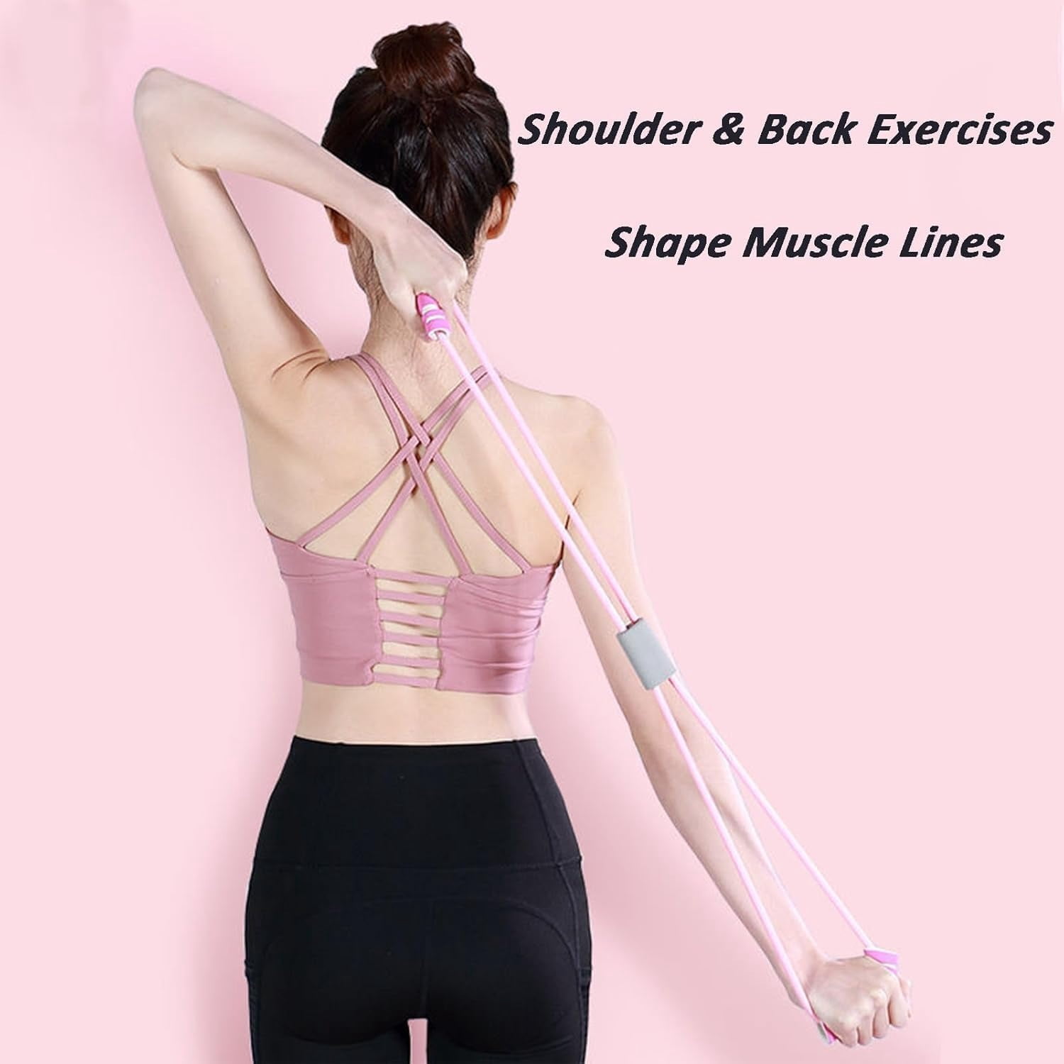 Resistance Band – Figure 8 Resistance Band with Handles for Full-Body Workouts, Strength Training, and Exercise Elastic Rope for Home or Gym