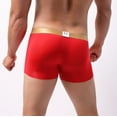 thumbnail image 4 of HUPOM Men'S Underwear Underwear For Men Pack Medium waist Comfort Waist Solid Boxer Briefs Red 2XL, 4 of 5