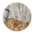 thumbnail image 4 of Orinice Cute Cat Round Table Cover Stain Resistant Washable Indoor Outdoor Tablecloth Kitchen Dining Wedding Parties Picnic Camping 100% Polyester Mother's Day 54-58, 4 of 8