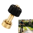 thumbnail image 2 of EverydayNest Pressure Washer Adapter,3/4 Female to M22 14mm Brass Hose Connector for Garden Hose and Pressure Washer Gun,Leak-Proof Rustproof Gold,5cm for Outdoor Use, 2 of 9