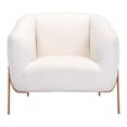 thumbnail image 4 of ZUO Fauteuil Micaela Ivoire & Or, 4 of 6
