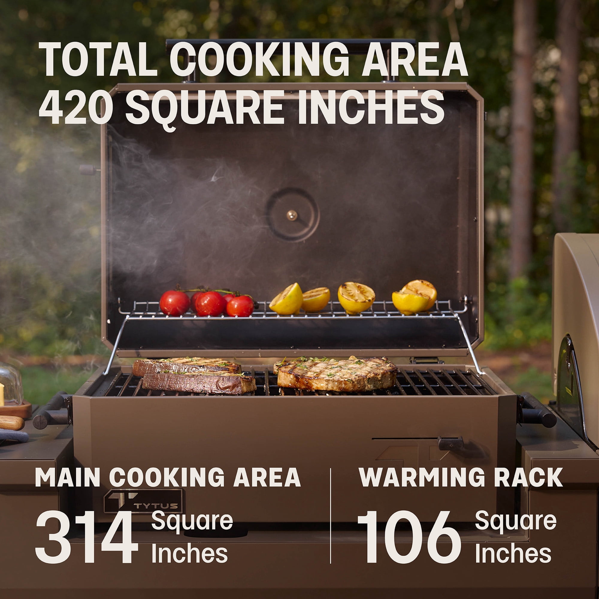 TYTUS Emberwood Charcoal Grill with Cover