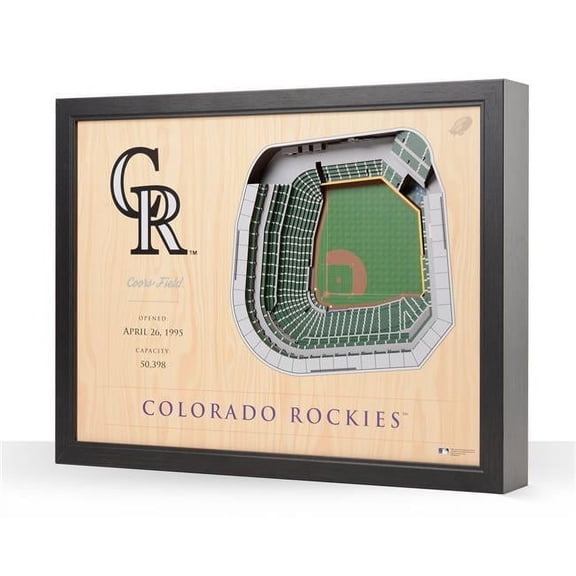 YouTheFan MLB Colorado Rockies 25-layer Stadiumview Wall Art