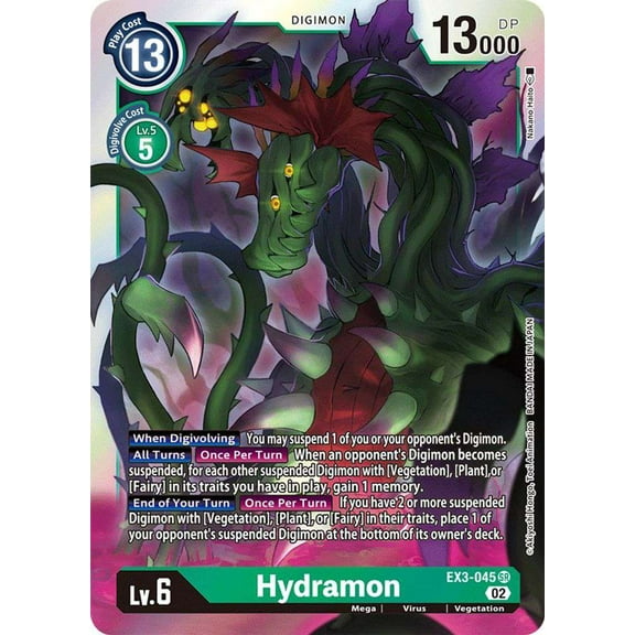 Digimon Draconic Roar Super Rare Hydramon EX3-045