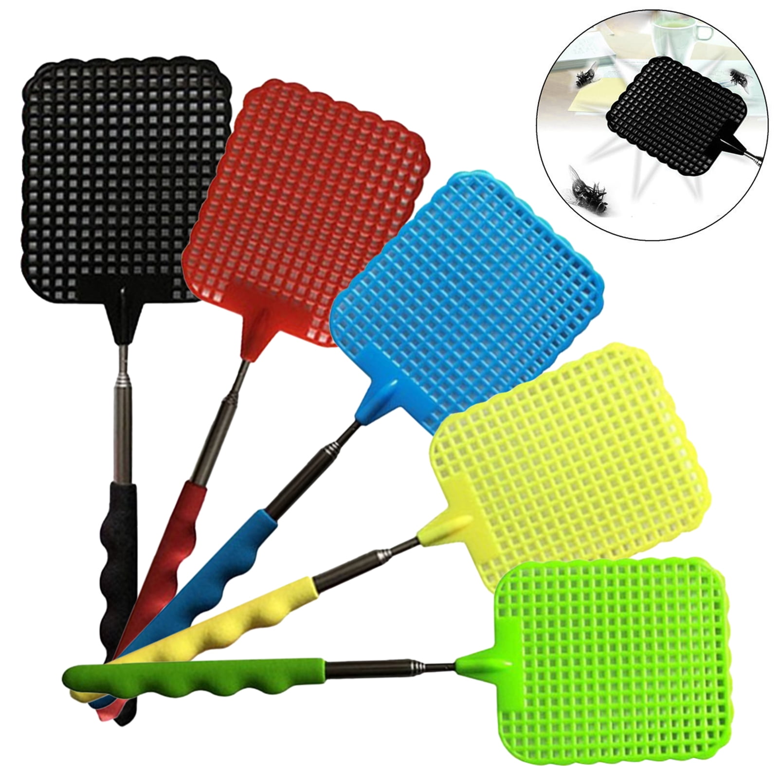 Extendable Fly Swatter Mosquito Bug Telescopic Expand Pest Control Insects 1pcs 