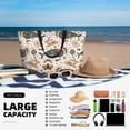 thumbnail image 5 of Wukai Ramadan Whale Print Zipper Bag,large Beach Tote Bag,Waterproof Sandproof Bag,Grocery and Picnic Tote Travel Bag, 5 of 5