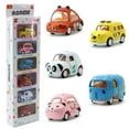 thumbnail image 1 of Pull Back Toy Cars Set of 6 Metal Cartoon Shaped Little Cute Car Model Gift Pack for Kids, 1 of 8