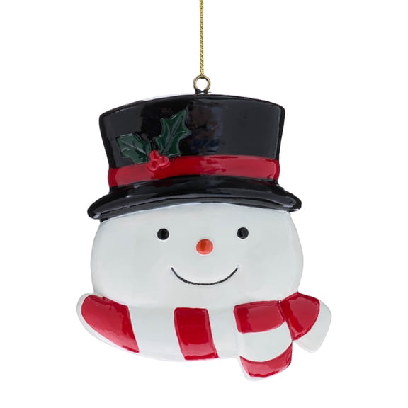 Red/White/Black Snowman Christmas Ornament, 4.3", by Holiday Time
