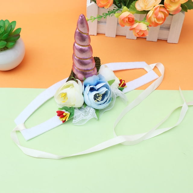 HAMPPLIES Pink Unicorn Pet Hat Soft Cloth Material Comfortable for Cat and Puppy Photo Props