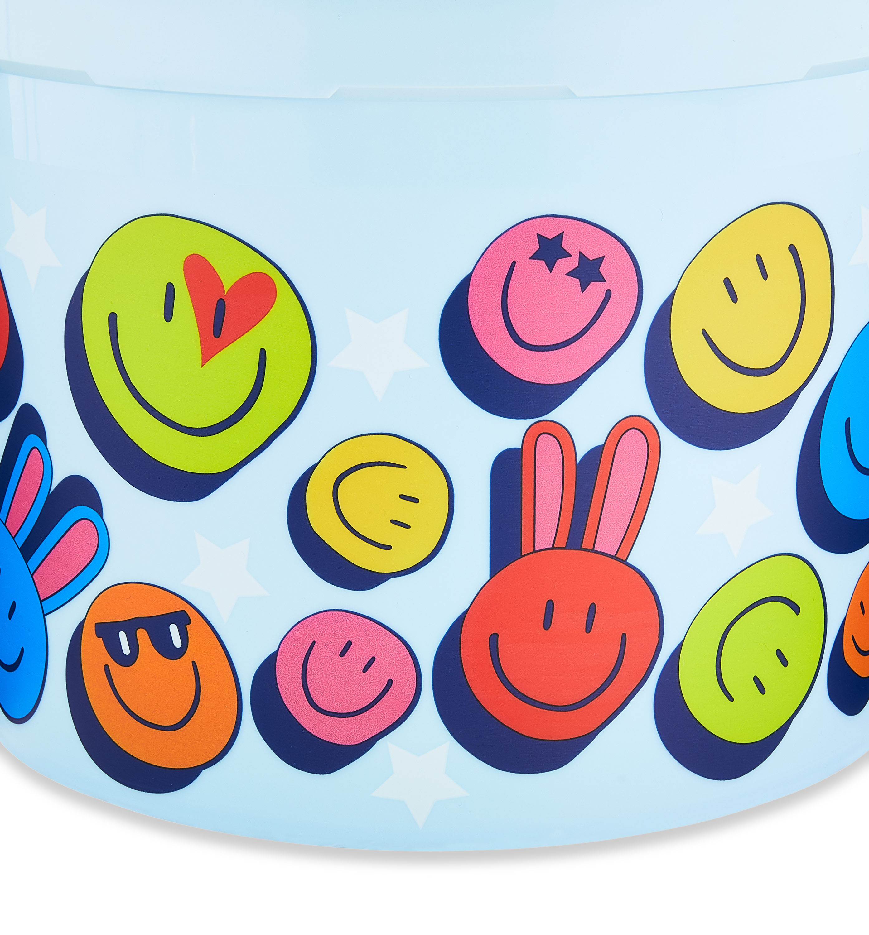 Easter 5-Quart Plastic Bucket, Blue Smileys, by Way To Celebrate - image 2 of 5