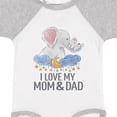 thumbnail image 4 of Inktastic I Love My Mom and Dad Cute Elephants in Night Sky Boys or Girls Baby Bodysuit, 4 of 5