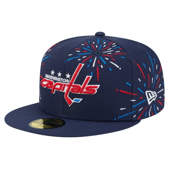 Men's-New Era  Navy Washington Capitals Americana Fireworks 59FIFTY Fitted Hat