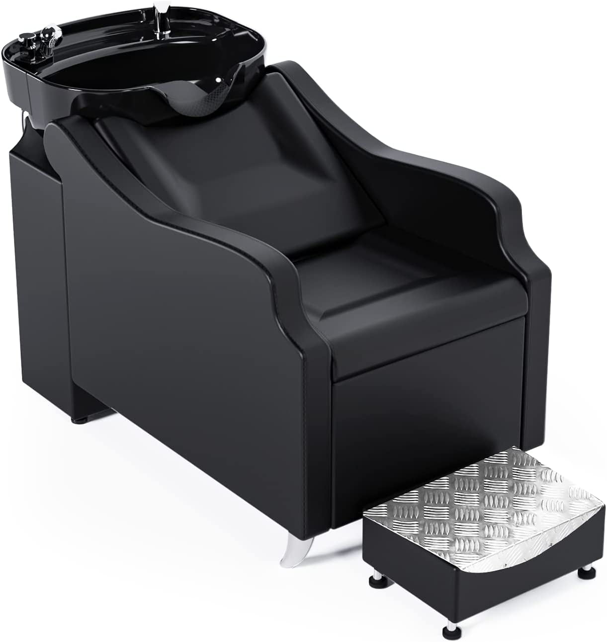 OmySalon Salon Shampoo Bowl and Chair Backwash Unit with Deep Ceramic